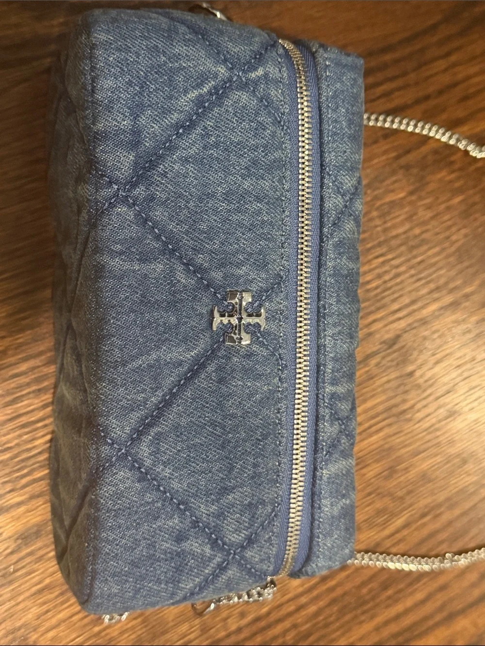 New with Tags, Tory Burch Kira Diamond Quilted Vanity Case